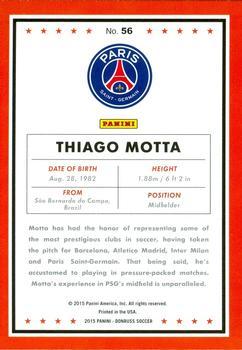 2015 Donruss - Green Soccer Ball #56 Thiago Motta Back