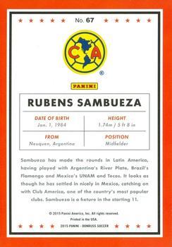 2015 Donruss - Green Soccer Ball #67 Rubens Sambueza Back