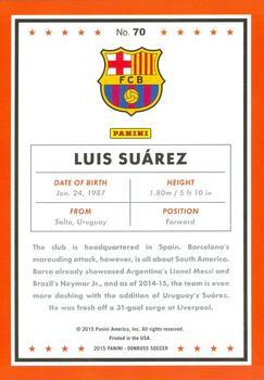 2015 Donruss - Green Soccer Ball #70 Luis Suarez Back