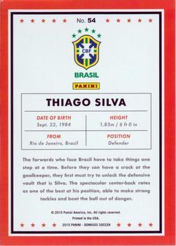 2015 Donruss - Green Soccer Ball #54 Thiago Silva Back