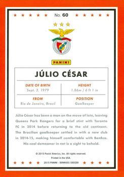 2015 Donruss - Red Soccer Ball #60 Julio Cesar Back
