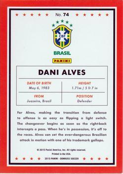 2015 Donruss - Red Soccer Ball #74 Dani Alves Back