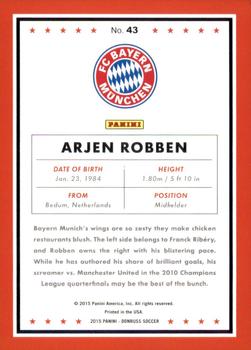 2015 Donruss - Silver Press Proof #43 Arjen Robben Back