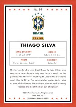 2015 Donruss - Silver Press Proof #54 Thiago Silva Back