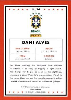 2015 Donruss - Silver Press Proof #74 Dani Alves Back