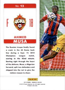 2015 Donruss - Fantastic Finishers Bronze Press Proof #13 Ahmed Musa Back