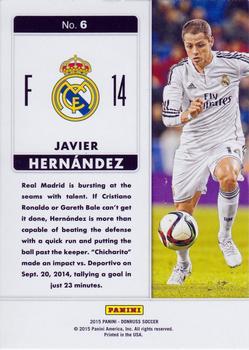 2015 Donruss - Fantastic Finishers Gold Press Proof #6 Javier Hernandez Back