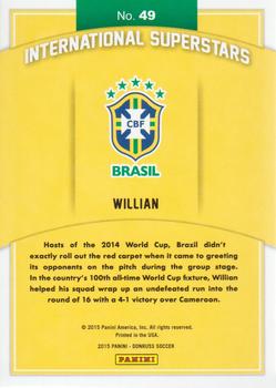 2015 Donruss - International Superstars #49 Willian Back