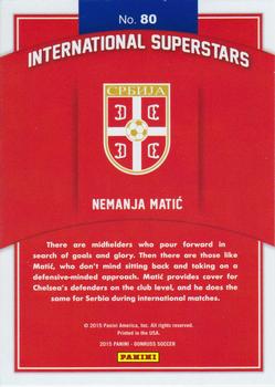 2015 Donruss - International Superstars #80 Nemanja Matic Back