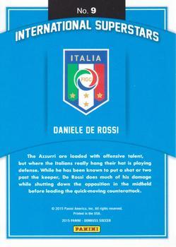 2015 Donruss - International Superstars Black Panini Logo #9 Daniele De Rossi Back