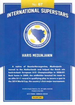 2015 Donruss - International Superstars Black Panini Logo #67 Haris Medunjanin Back