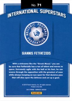2015 Donruss - International Superstars Bronze Press Proof #71 Giannis Fetfatzidis Back