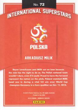 2015 Donruss - International Superstars Bronze Press Proof #72 Arkadiusz Milik Back