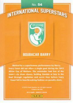 2015 Donruss - International Superstars Gold Panini Logo #54 Boubacar Barry Back