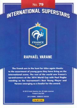 2015 Donruss - International Superstars Gold Panini Logo #79 Raphael Varane Back