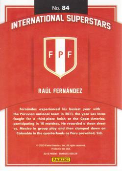 2015 Donruss - International Superstars Gold Panini Logo #84 Raul Fernandez Back