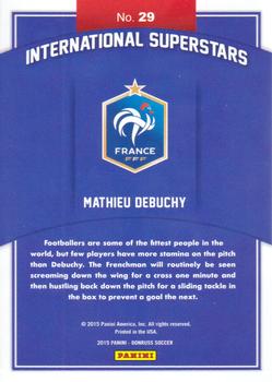2015 Donruss - International Superstars Gold Press Proof #29 Mathieu Debuchy Back