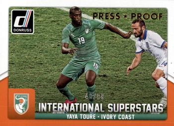 2015 Donruss - International Superstars Gold Press Proof #57 Yaya Toure Front