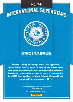 2015 Donruss - International Superstars Gold Press Proof #74 Kyriakos Papadopoulos Back