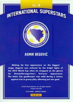 2015 Donruss - International Superstars Green Soccer Ball #5 Asmir Begovic Back