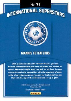 2015 Donruss - International Superstars Green Soccer Ball #71 Giannis Fetfatzidis Back