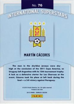 2015 Donruss - International Superstars Green Soccer Ball #76 Martin Caceres Back