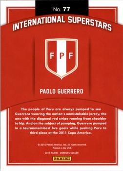 2015 Donruss - International Superstars Green Soccer Ball #77 Paolo Guerrero Back