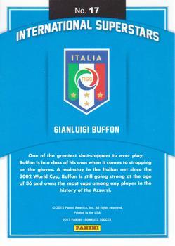 2015 Donruss - International Superstars Red Soccer Ball #17 Gianluigi Buffon Back