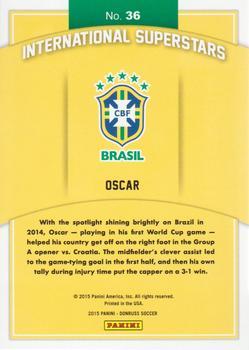 2015 Donruss - International Superstars Red Soccer Ball #36 Oscar Back
