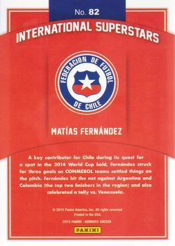 2015 Donruss - International Superstars Red Soccer Ball #82 Matias Fernandez Back