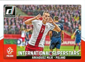 2015 Donruss - International Superstars Silver Press Proof #72 Arkadiusz Milik Front