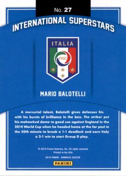 2015 Donruss - International Superstars Silver Press Proof #27 Mario Balotelli Back