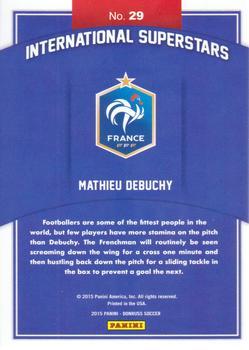 2015 Donruss - International Superstars Silver Press Proof #29 Mathieu Debuchy Back