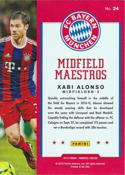 2015 Donruss - Midfield Maestros Red Soccer Ball #24 Xabi Alonso Back