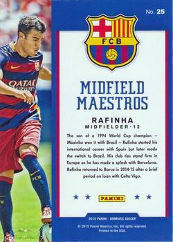 2015 Donruss - Midfield Maestros Red Soccer Ball #25 Rafinha Back