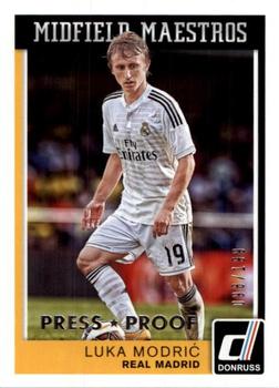 2015 Donruss - Midfield Maestros Silver Press Proof #17 Luka Modric Front