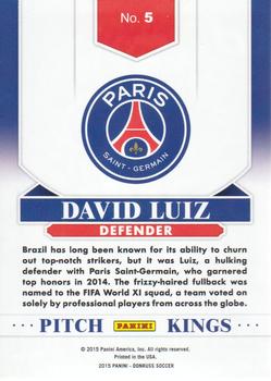2015 Donruss - Pitch Kings Bronze Press Proof #5 David Luiz Back