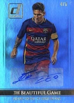 2015 Donruss - The Beautiful Game Signatures Silver #BG-LM Lionel Messi Front
