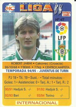 1995-96 Mundicromo Sport Las Fichas de La Liga - Ultima Hora #47 Jarni Back