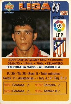 1995-96 Mundicromo Sport Las Fichas de La Liga - Ultima Hora #245 J. Carlos Back
