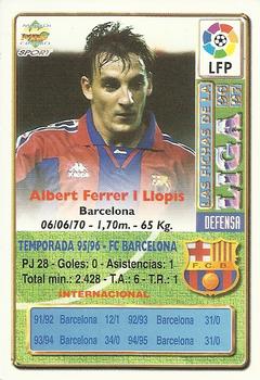 1996-97 Mundicromo Sport Las Fichas de La Liga #43 Ferrer Back