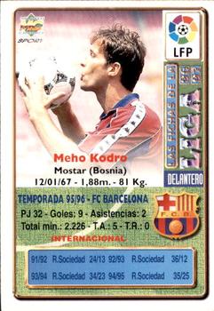 1996-97 Mundicromo Sport Las Fichas de La Liga #53 Kodro Back