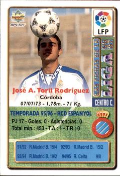 1996-97 Mundicromo Sport Las Fichas de La Liga #66 Toril Back