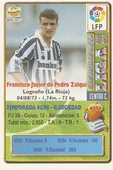 1996-97 Mundicromo Sport Las Fichas de La Liga #122 De Pedro Back