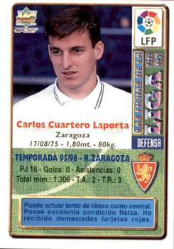 1996-97 Mundicromo Sport Las Fichas de La Liga #208a Cuartero Back
