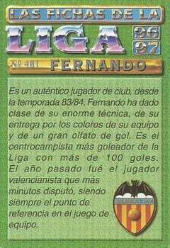 1996-97 Mundicromo Sport Las Fichas de La Liga #401 Fernando Back
