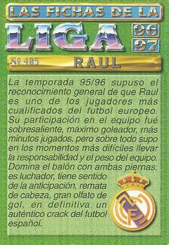 1996-97 Mundicromo Sport Las Fichas de La Liga #405 Raul Back