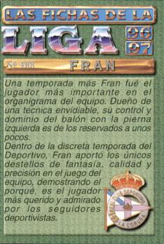 1996-97 Mundicromo Sport Las Fichas de La Liga #408 Fran Back