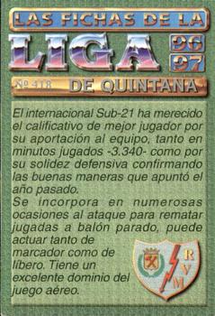 1996-97 Mundicromo Sport Las Fichas de La Liga #418 De Quintana Back