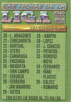 1996-97 Mundicromo Sport Las Fichas de La Liga #19 Team Photo Back